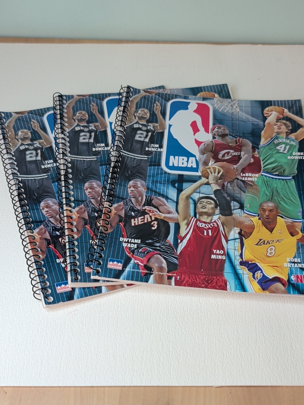 NBA Vintage Spiral Notebook - Multicolor Basketball Player Cover